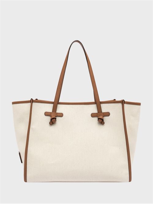 Shopping bag Marcella in canvas con profili in pelle GIANNI CHIARINI MARCELLA | BS6850CNVPANNA
